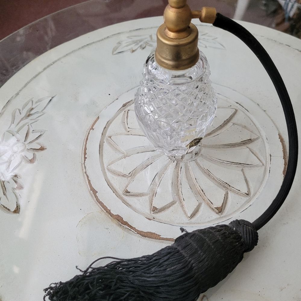 Perfume decanter (German Crystal) hand-cut (vintage)